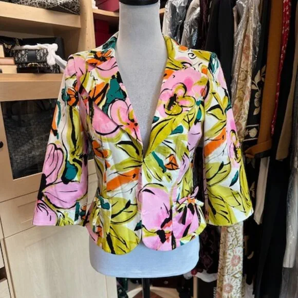 Milly Size six Floral Print Jacket - Picture 1 of 10